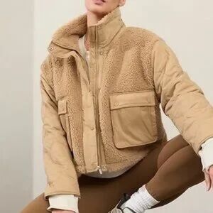 NWT ATHLETA Fleece Hybrid Jacket Sz XL